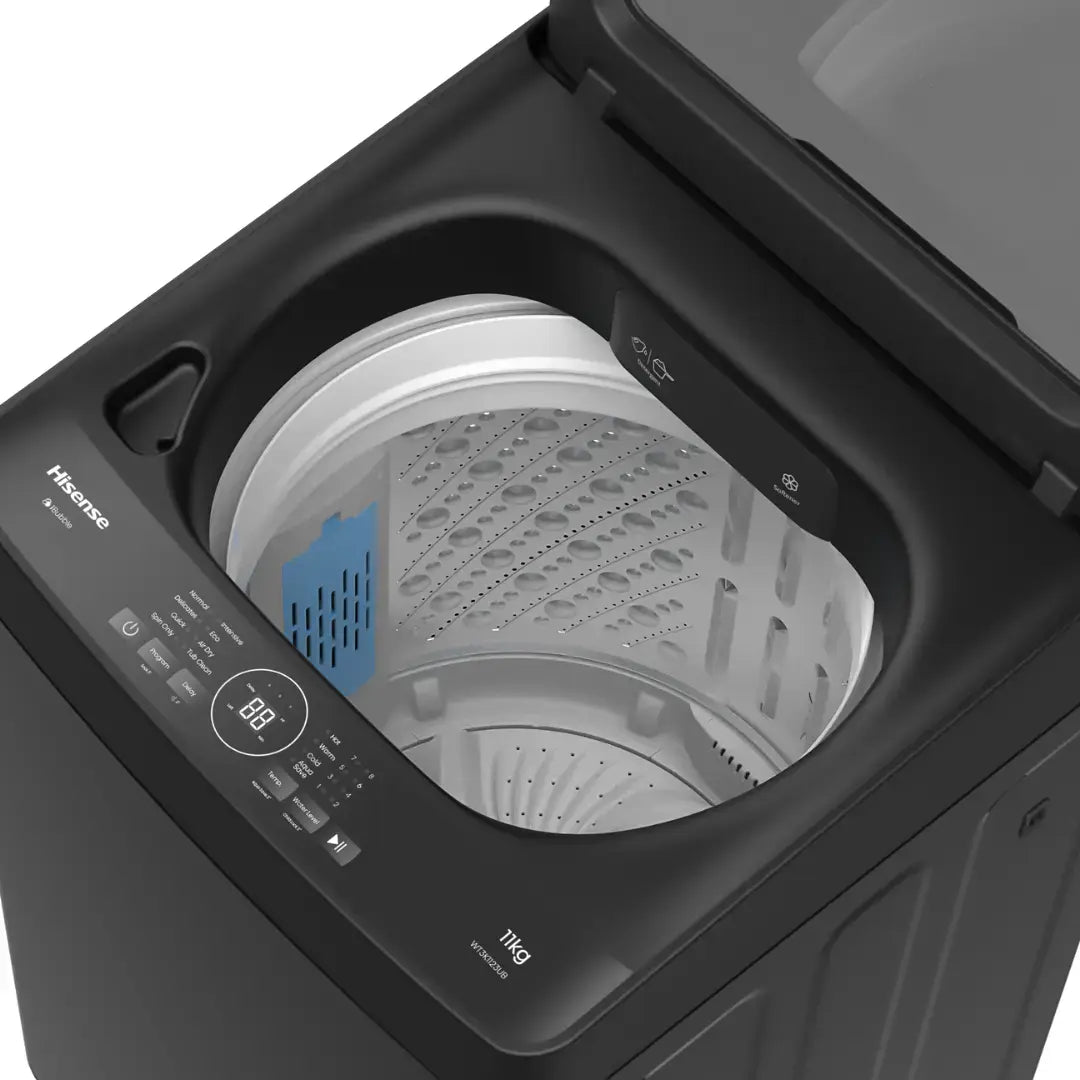 HISENSE 11KG TOP LOADER WASHING MACHINE- PREMIUM BLACK
