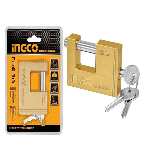 INGCO PADLOCK HEAVY DUTY BRASS BLOCK