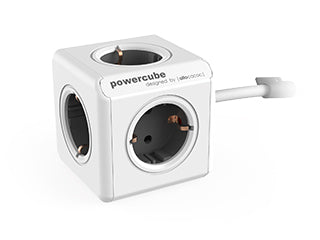 Allocacoc PowerCube Extended USB SURGE DE/FR Grey 1.5M (1422GY/DE) 1422GY/DE