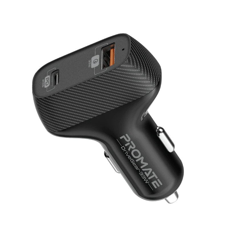 Promate Car Charger DRIVEGEAR-33W(USB PORT, USB-C) PRO-CC-DRIVEGEAR-33W