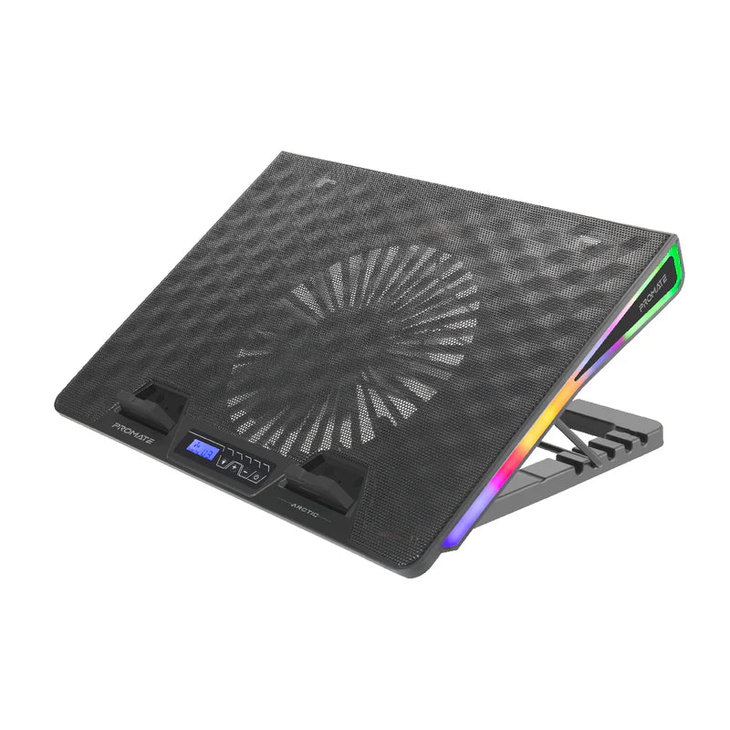 Promate Cooling Pad RGB with Multi‐Height Adjustment (GLARE) PRO-COOLING PAD-GLARE