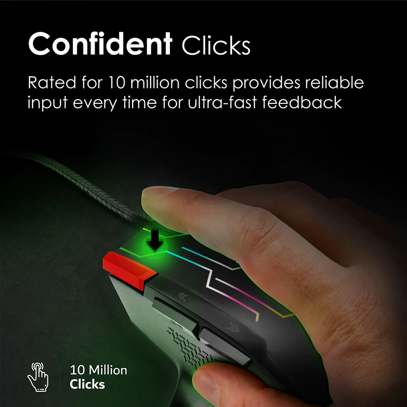 Vertux Superior Quick Performance Wired Gaming Mouse KRYPTONITE.RED PRO-MU-KRYPTONITE.RED