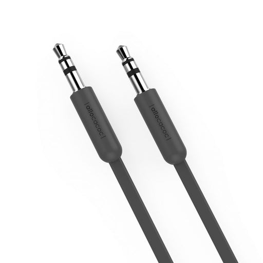 Allocacoc AUX Cable Flat 1.5Mts Grey (10635GY/AUXC15) AL-AUX-10635GY/AUXC15