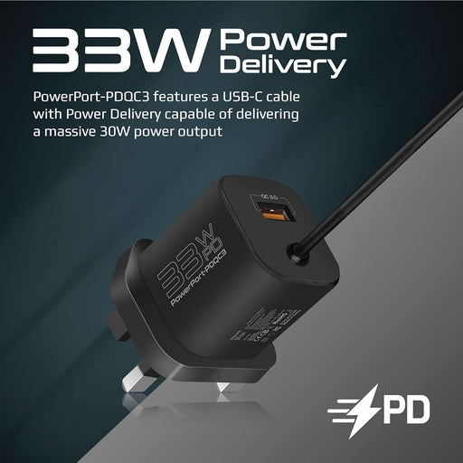 Promate POWERPORT-PDQC3.UK-BK PRO-GFT-POWERPORT-PDQC3.UK-BK