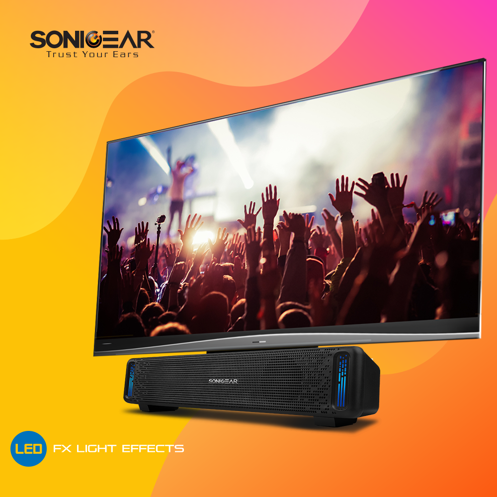 Sonicgear U200 Soundbar 7 Pulsating LED Colours  - 10W - USB U200BLK