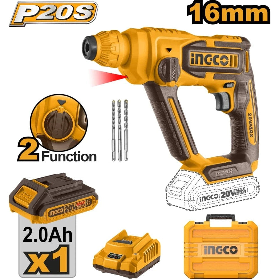 INGCO ROTARY HAMMER CORDLESS  20 V