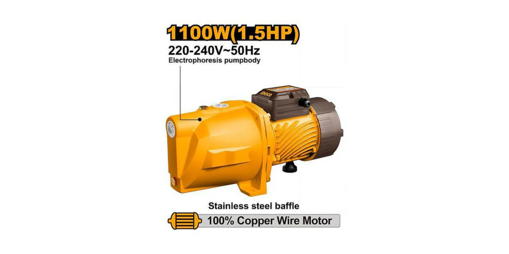 INGCO JET PUMP  MAX FLOW 70L\MIN 1.5 HP