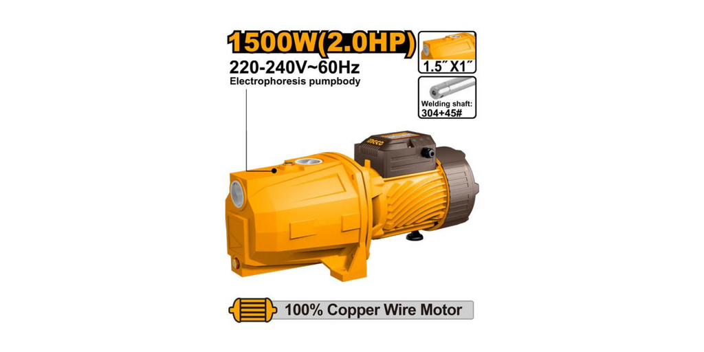 INGCO JET PUMP  MAX FLOW 125L\MIN 2 HP