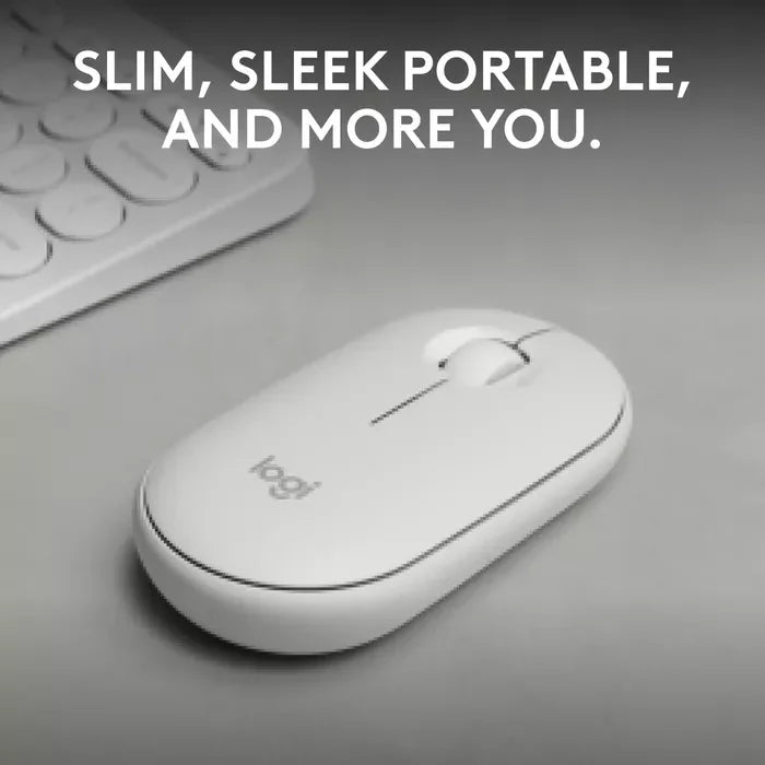 Logitech M350S Pebble 2 Bluetooth Mouse - Tonal White - DONGLELESS
