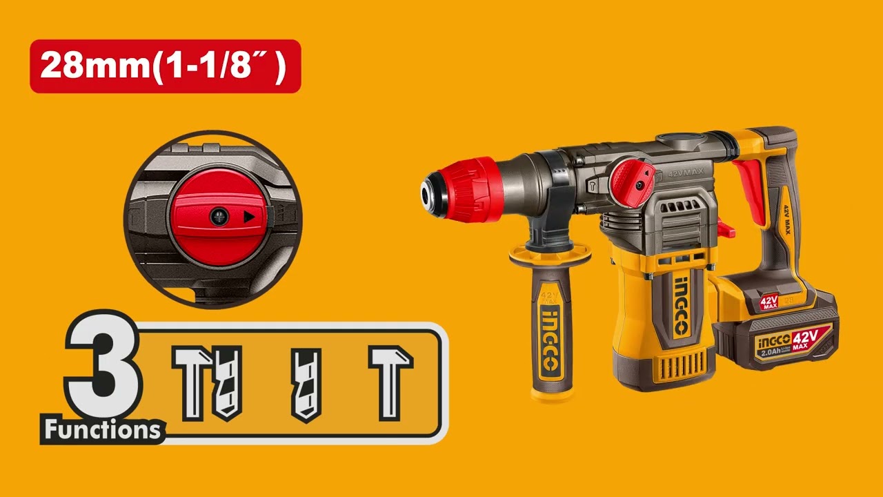 INGCO CORDLESS ROTARY HAMMER CRHLI422882