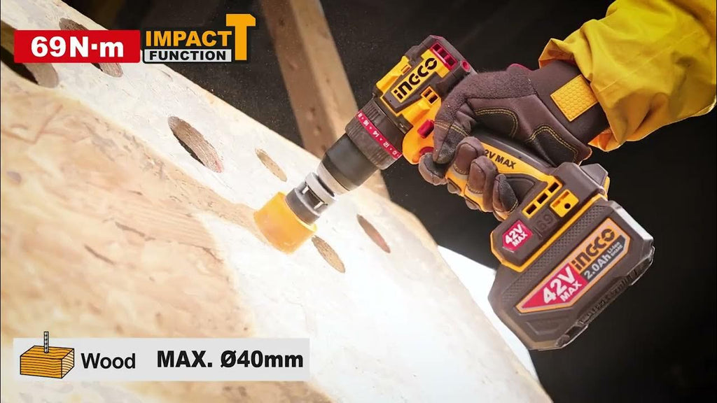 INGCO BRUSHLESS CORDLESS IMPACT DRILL