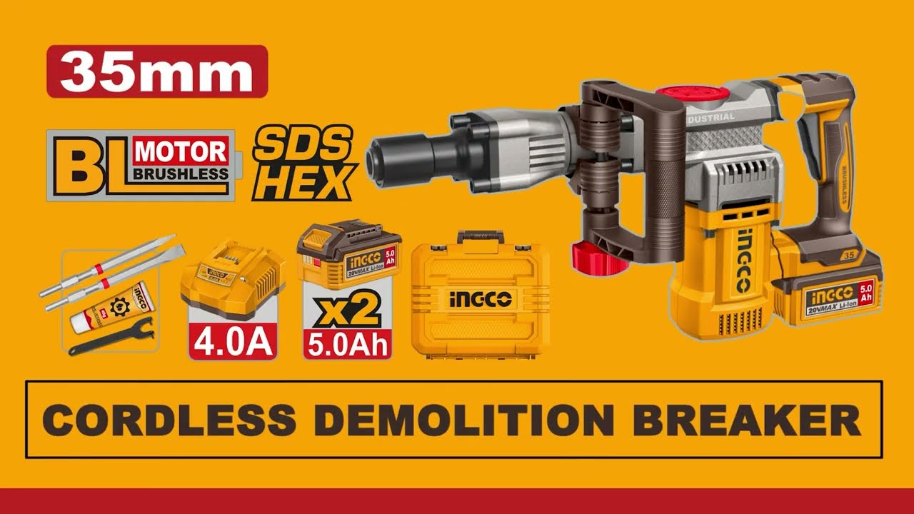 INGCO CORDLESS DEMOLITION BREAKER CDBLI20358