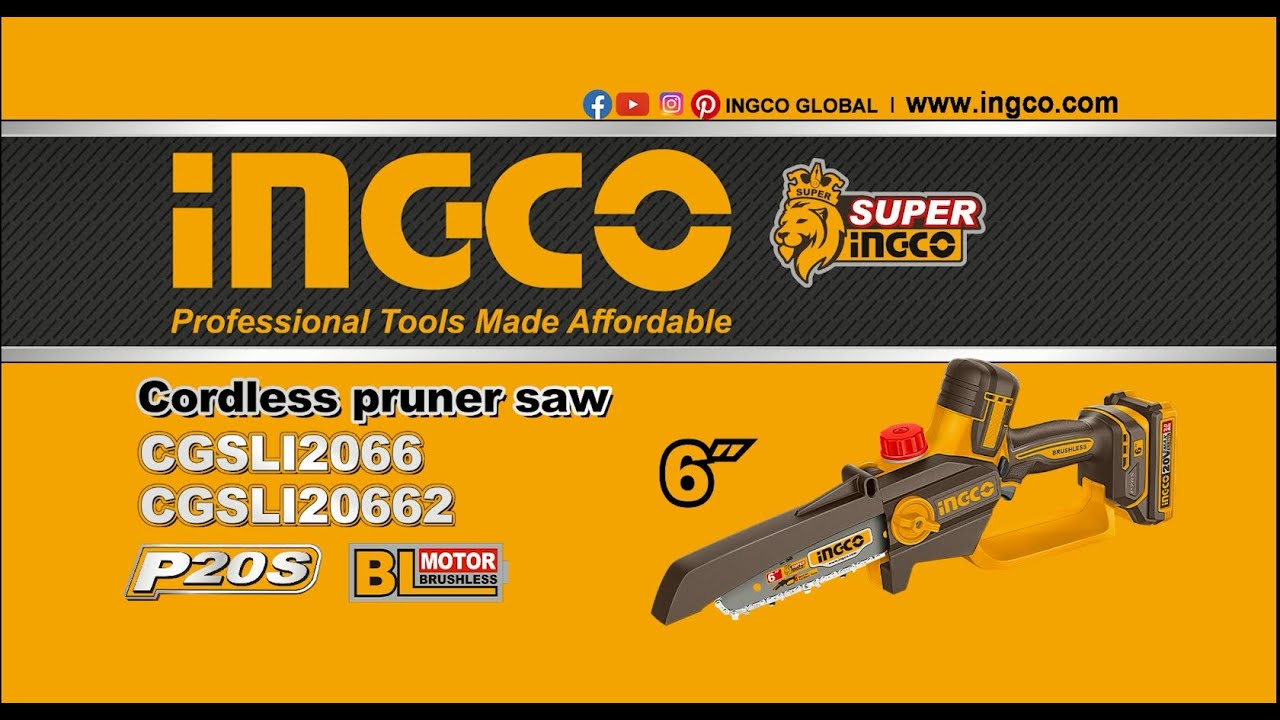 INGCO CORDLESS PRUNER SAW CGSLI2066
