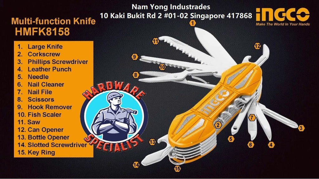 INGCO KNIFE MULTI FUNCTION