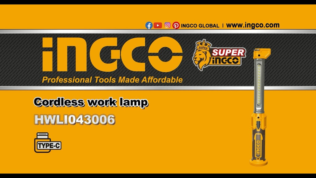 INGCO CORDLESS WORK LAMP HWLI043006