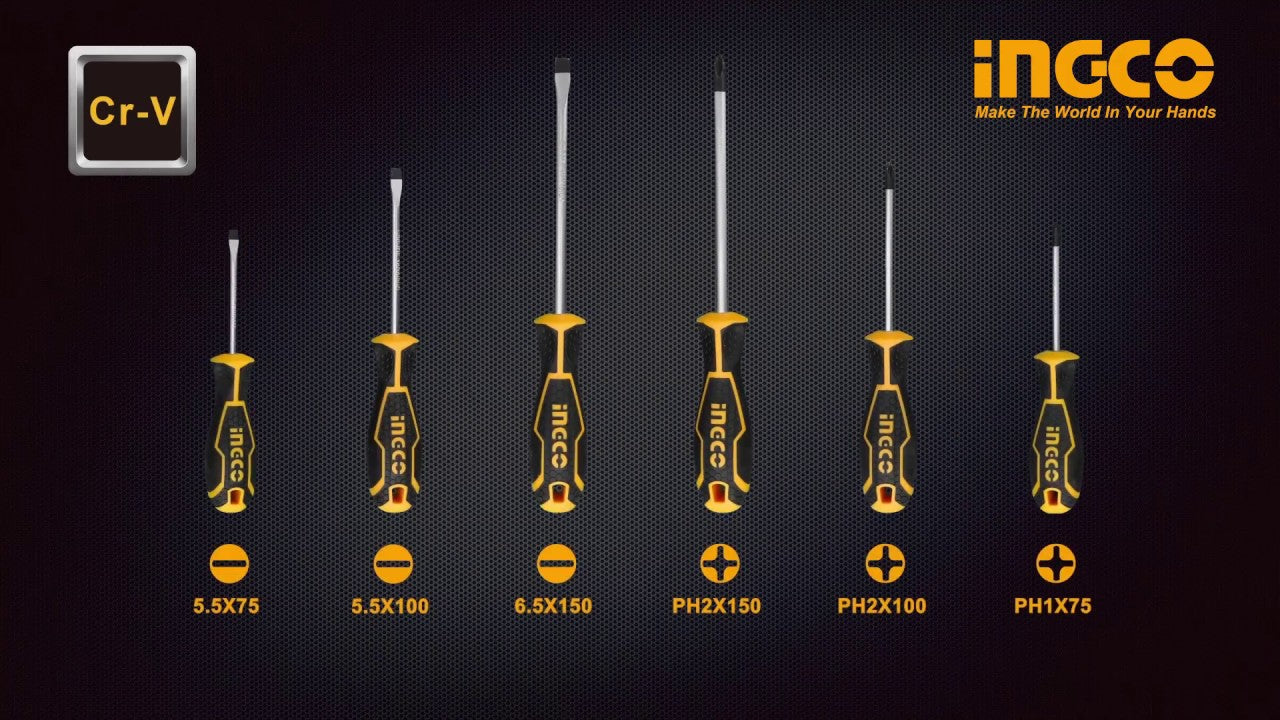 INGCO SCREWDRIVER-SP-SET 6PCS HKSDS0628