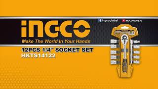 INGCO SOCKET SET OF 12 PCS 1\4"
