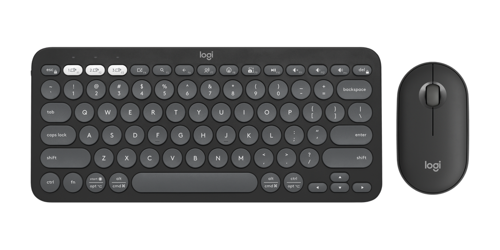 Logitech Pebble 2 Bluetooth Keyboard and Mouse Combo - Tonal Graphite - US INT'L