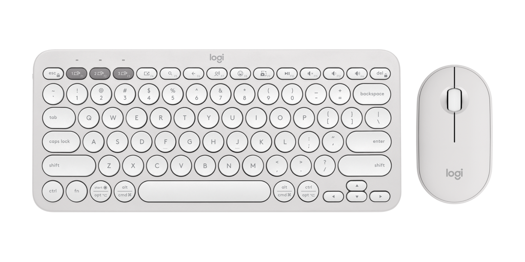 Logitech Pebble 2 Bluetooth Keyboard and Mouse Combo - Tonal White - US INT'L
