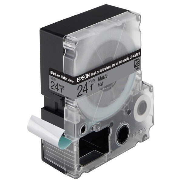 EPSON LABEL CARTRIDGE MATTE LK-6SBE BLACK/MATT SILVER 24MM (9M)