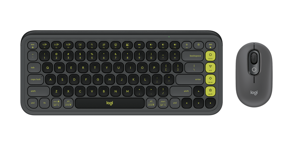 Logitech POP Icon Keys - Graphite - US Int'l - BT - Graphite & Green 920-013071