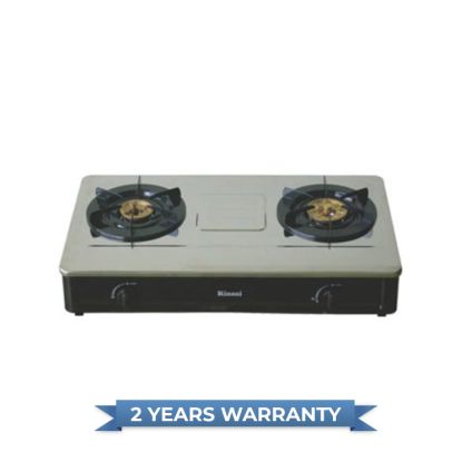 RINNAI GAS PLATE 2 BURNERS TOP PLATE:DETACHABLE STAINLESS STEEL