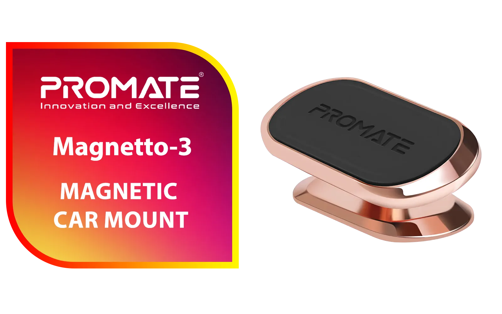 Promate 360° Anti-Slip Magnetic Mount (MAGNETTO-3.ROSEGOLD) PRO-CH-MAGNETTO-3.ROSEGOLD