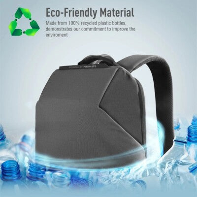 Promate 15.6" Urban Styled EcoPakt Travel Backpack URBANPACK-BP.GREY PRO-BG-URBANPACK-BP.GREY