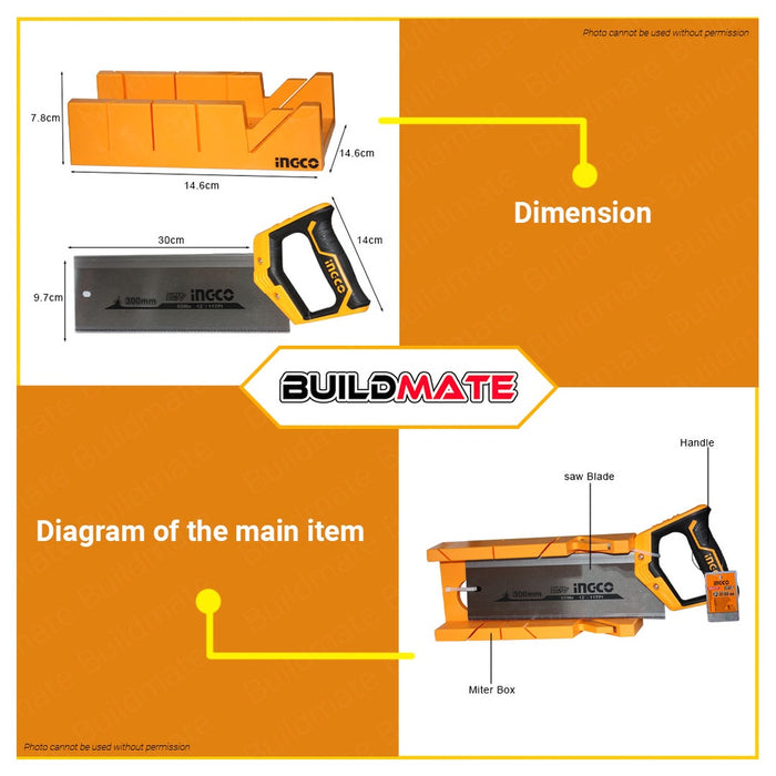 INGCO MITRE BOX AND BACK SAW SET