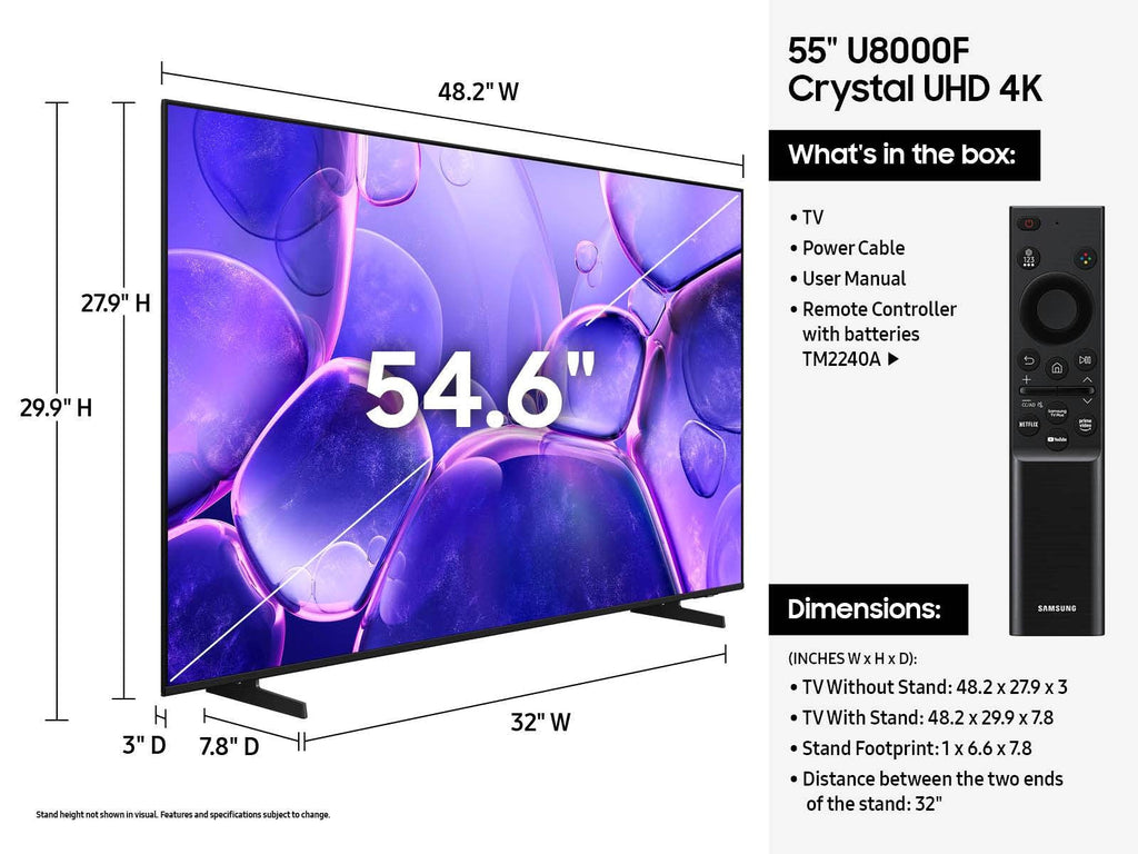 SAMSUNG TELEVISION 55" 4K UHD