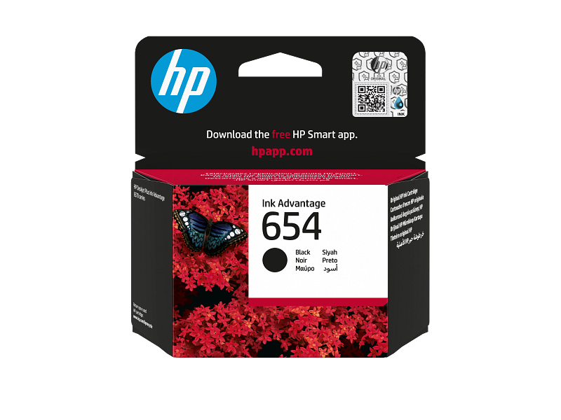 HP 654 Black Original Ink Advantage Cartridge 7FP39UE