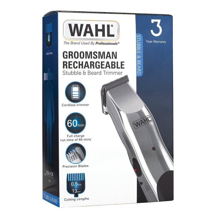 WAHL GROOMSMAN RECHARGEABLE STUBBLE & BEARD TRIMMER