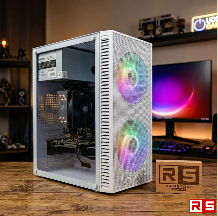 PCZ Desktop Computer Brandnew Ryzen 5 3400G & MATX White
